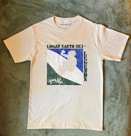 Tony Alva, Logan Earth Ski Legends Series Shirt includes sticker