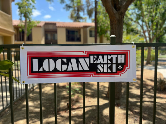 Banner Pre-sale 1”x3”Logan Earth Ski Banner (Mail Only)