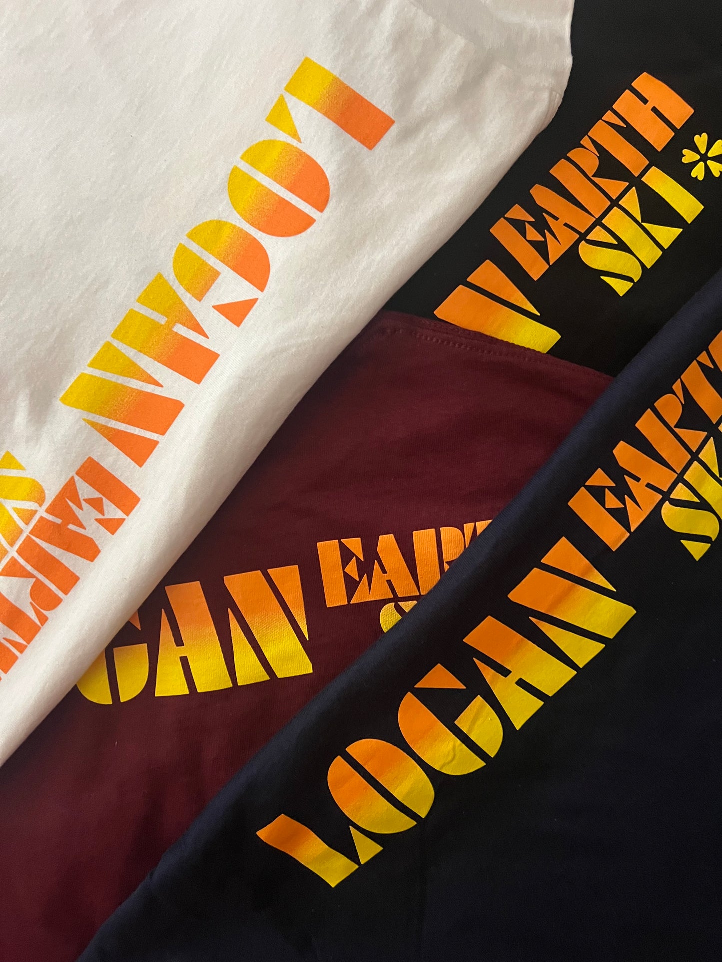 Logan Earth Ski T-Shirt w/ Orange/Yellow Gradient Logo